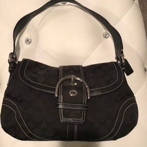 COACH SOHO HOBO 10603 BLACK SIGNATURE BAG